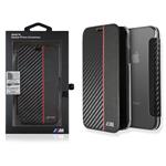 BMW M COLLECTION CARBON PU&RED STRIPE BOOKTYPE CASE BLACK PER IPHONE X
