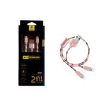 CAVO USB + LIGHTNING (X2) BASEUS PORTMAN SERIES CAVO DATI 2IN1 ROSA