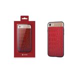 COMMA CROCO2 LEATHER CASE PER IPHONE 7 & 8 ROSSO