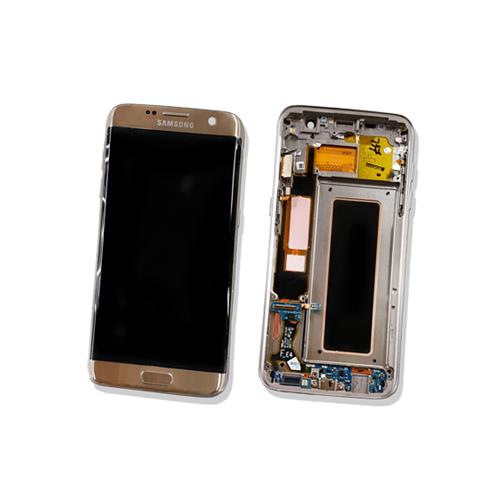 DISPLAY LCD FOR SAMSUNG G935F S7 EDGE GOLD WITH FRAME GH97-18533C GH97-18767C