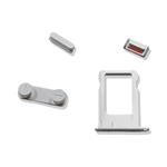 KIT TASTI + CARRELLO SIM PER IPHONE 5S / SE BIANCO / SILVER