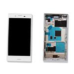 ECRAN LCD POUR SONY F5321 XPERIA X COMPACT BLANC AVEC CHASSIS