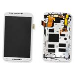 ECRAN LCD POUR MOTOROLA XT1092 MOTO X+1 BLANC AVEC CHASSIS