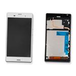 DISPLAY LCD PER SONY D6603 Z3 BIANCO CON CORNICE DUAL SIM 1290-6075