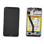 DISPLAY LCD PER HUAWEI Y6 2018 NERO CON FRAME + BATTERIA 02351WLJ