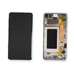 PANTALLA LCD PARA SAMSUNG G973F S10 BLANCO CON MARCO GH82-18850B GH82-18835B