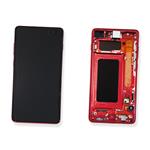 DISPLAY LCD FOR SAMSUNG G975F S10 PLUS RED WITH FRAME  GH82-18849H GH82-18834H