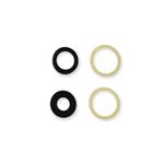 VETRO CAM POSTERIORE PER IPHONE 11  CON FRAME GIALLO