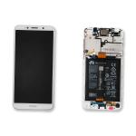 DISPLAY LCD PER HUAWEI Y5 2018 BIANCO CON FRAME 02351XHW