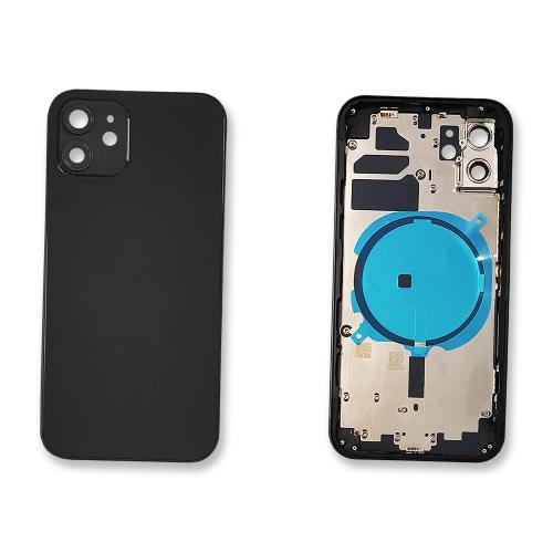 BATTERY BACK COVER REAR FOR IPHONE 12 BLACK COMPATIBLE