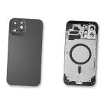 BATTERY BACK COVER REAR FOR IPHONE 12 PRO MAX BLACK WITH FRAME COMPATIBLE