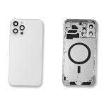 BACK COVER PER IPHONE 12 PRO MAX BIANCO CON CORNICE COMPATIBILE