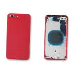 AKKUDECKEL RUCKSEITE BACKCOVER FUR IPHONE 8 PLUS ROT MIT RAHMEN KOMPATIBEL