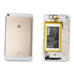 AKKUDECKEL RUCKSEITE BACKCOVER MEDIAPAD T2 7.0 GOLD/WEISS MIT BATTERIA 02351PJH