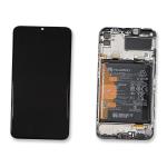 DISPLAY LCD PER HUAWEI Y6P 2020 / HONOR 9A NERO CON FRAME + BATTERIA 02353LKV SERVICE PACK