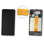 ECRAN LCD POUR SAMSUNG A125F A12 NOIR AVEC CHASSIS GH82-24490A GH82-24491A (VER. SM-A125F_REV0.1 - CDOT) - SERVICE PACK