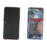 DISPLAY LCD PER HUAWEI P40  BLU CON FRAME + BATTERIA 02353MFU 