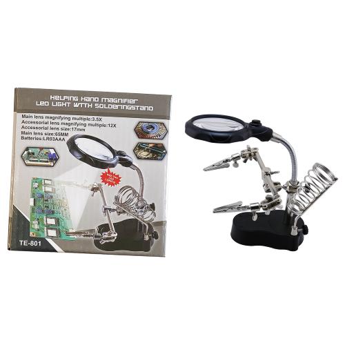 LENTE D'INGRANDIMENTO BEST TE-801 CON 2 CLIP AUSILIARIE