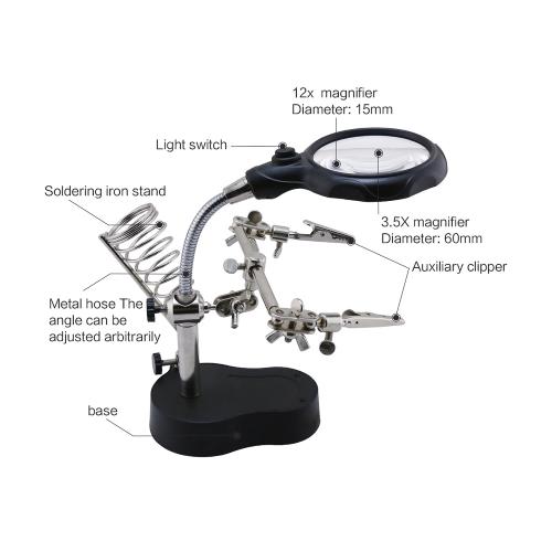 LENTE D'INGRANDIMENTO BEST TE-801 CON 2 CLIP AUSILIARIE