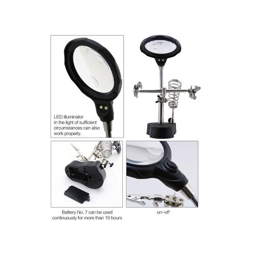 LENTE D'INGRANDIMENTO BEST TE-801 CON 2 CLIP AUSILIARIE