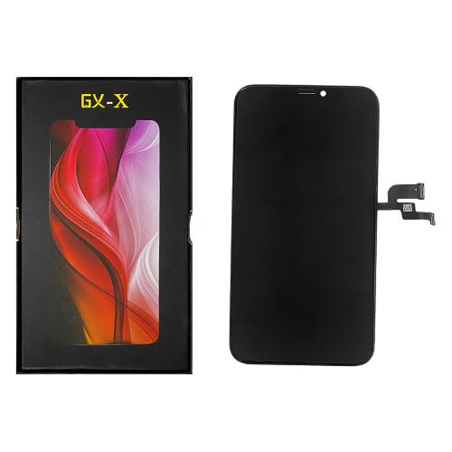 LCD compatible with iPhone X, (black, with frame, AA, (OLED), НЕ.Х OEM  hard) - GsmServer