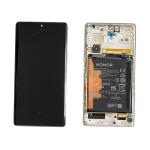 DISPLAY LCD FOR HUAWEI HONOR 70 SILVER WITH FRAME 0235ACMG
