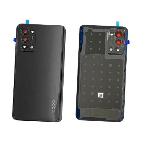 BACK COVER PER OPPO FIND X3 LITE / RENO 5 NERO CON VETRO CAM 4906012 - SERVICE PACK