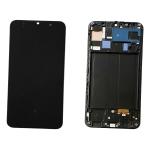 DISPLAY LCD FOR SAMSUNG A505F A50 BLACK WITH FRAME (AMOLED) (O/S)