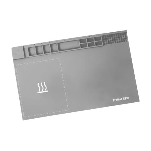 PIANO DA LAVORO REFOX RS30 IN SILICONE ESD CON PRERISCALDO DA 10 POLLICI GRIGIO