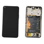 DISPLAY LCD PER HUAWEI HONOR 50 LITE NERO CON FRAME + BATTERIA 02354FMV