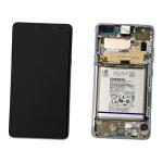 DISPLAY LCD PER SAMSUNG G977B S10 5G NERO / MAJESTICK BLACK CON FRAME GH82-19749B GH82-19771B + BATTERIA