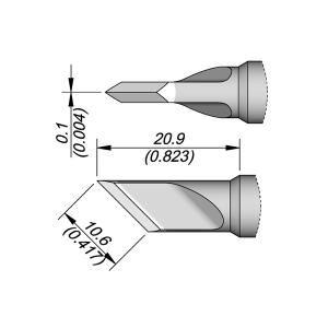 PUNTA PER STAZIONE SALDANTE AIXUN C470-061 A COLTELLO 10.6mm