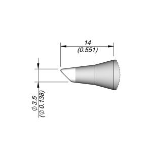 PUNTA PER STAZIONE SALDANTE AIXUN C470-019 SMUSSATA Ø 3.5mm