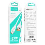 CAVO USB + TYPE-C HOCO X93 27W 3A BIANCO - BLISTER RETAIL