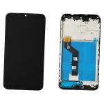 ECRAN LCD POUR MOTOROLA XT2083 MOTO G9 PLAY NOIR AVEC CHASSIS