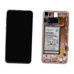 PANTALLA LCD PARA SAMSUNG G970F S10E ROSA CON BATERIA GH82-18843D