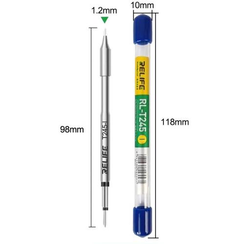 PUNTA PER STAZIONE SALDANTE RELIFE RL-T245-I DIRITTA Ø 0.4mm