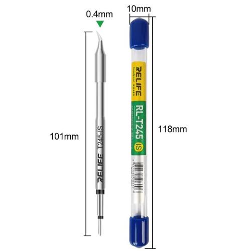 PUNTA PER STAZIONE SALDANTE RELIFE RL-T245-IS CURVA Ø 0.4mm