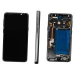 DISPLAY LCD PER SAMSUNG G960F S9 GRIGIO CON FRAME (SOFT OLED)