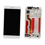 DISPLAY LCD FOR HUAWEI P9 WHITE WITH FRAME COMPATIBLE