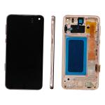 DISPLAY LCD PER SAMSUNG G970F S10E ROSA CON FRAME (AMOLED) (O/S)