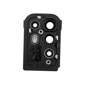 VETRO FOTOCAMERA POSTERIORE PER OPPO A94 5G CPH2211 NERO / FLUID BLACK CON SUPPORTO E FRAME