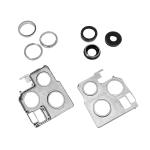 VETRO CAM POSTERIORE PER IPHONE 13  PRO MAX (KIT COMPLETO) SILVER