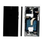 ECRAN LCD POUR SAMSUNG S908B S22 ULTRA GRAPHITE / SKY BLUE / ROUGE AVEC CHASSIS (SOFT OLED)