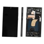 DISPLAY LCD PER SAMSUNG S918B S23 ULTRA 5G GRAFITE / ROSSO CON FRAME (SOFT OLED)