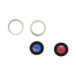 VETRO CAM POSTERIORE PER IPHONE 15 / 15 PLUS CON FRAME GIALLO (2 PZ)