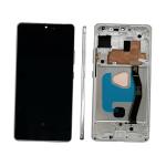 DISPLAY LCD PER SAMSUNG G770F S10 LITE BIANCO CON FRAME (SOFT OLED)