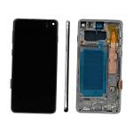 DISPLAY LCD PER SAMSUNG G973F S10 NERO / PRISM BLACK CON FRAME (SOFT OLED)