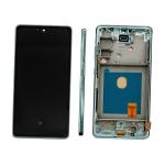 DISPLAY LCD PER SAMSUNG G780F G781B S20 FE 4G / 5G VERDE / CLOUD MINT CON FRAME (HARD OLED) (O/S)