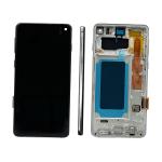 DISPLAY LCD PER SAMSUNG G973F S10 SILVER CON FRAME (SOFT OLED)